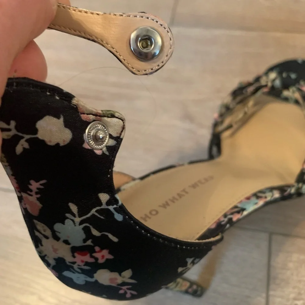 Who What wear Floral Print Strappy Heels